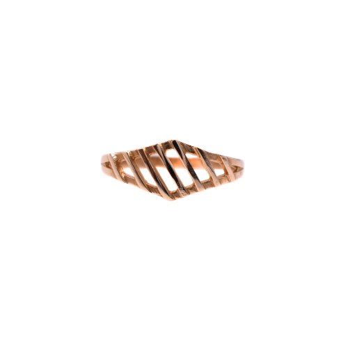 Open Cross Kite Ring In 9ct Yellow Gold