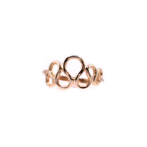 Squiggle/Wave Ring In 9ct Yellow Gold