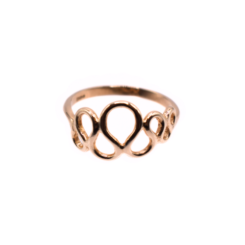 Squiggle/Wave Ring In 9ct Yellow Gold