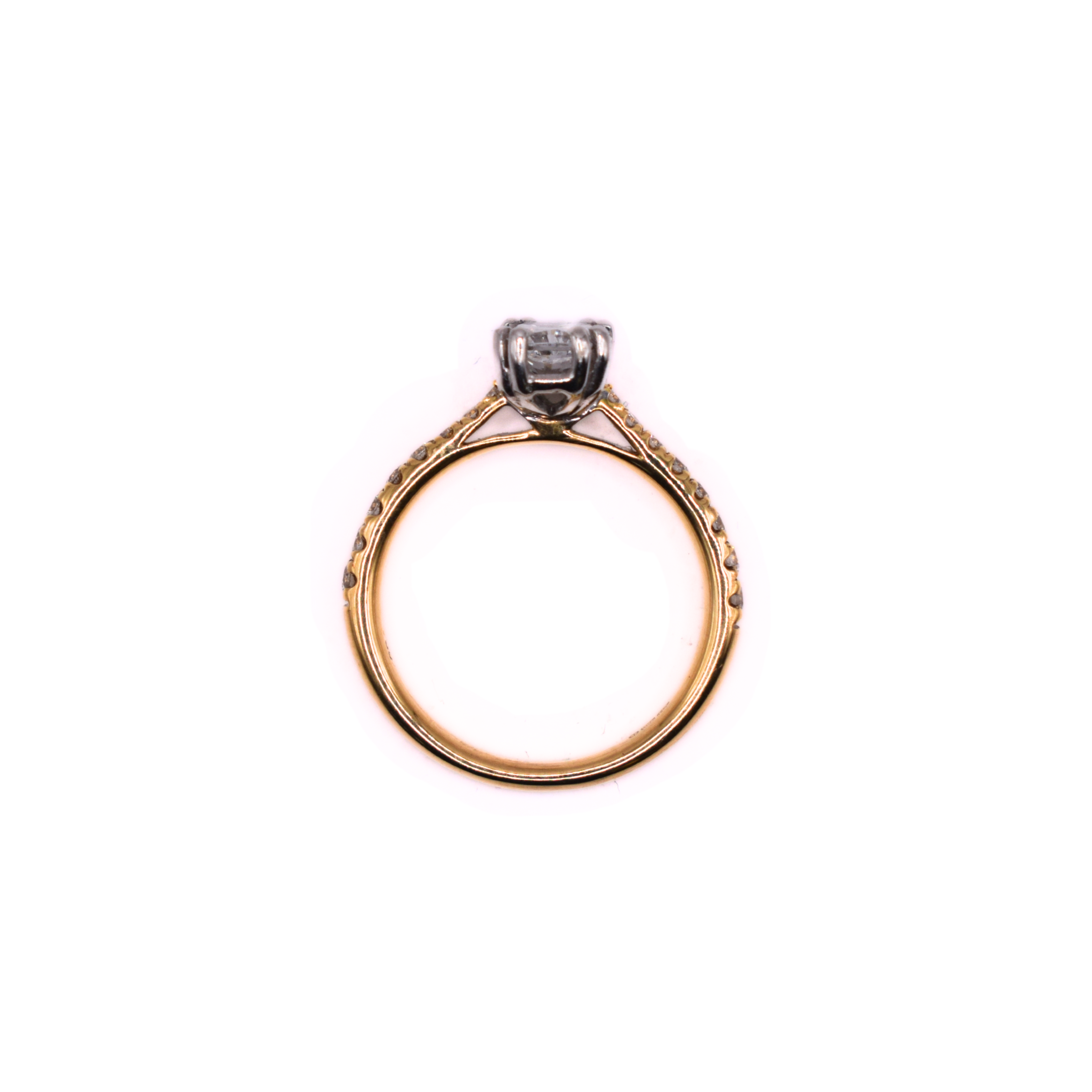 Double Claw Set 18ct Yellow Gold Lab Grown Diamond Ring 1ct/ D / VS1