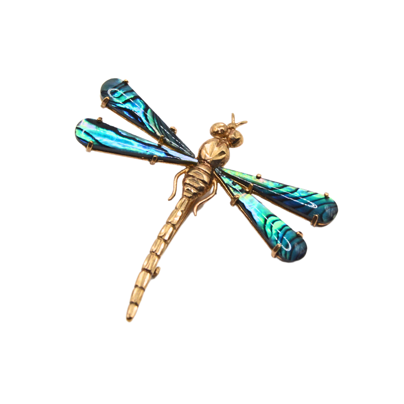 Dragonfly Brooch In 9ct Yellow Gold