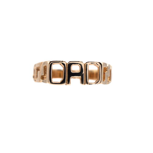 'Dad' Signet Ring In 9ct Yellow Gold