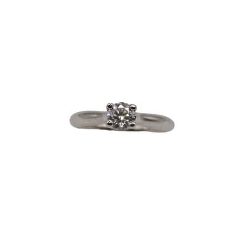 Four Claw Platinum Diamond Ring 0.51ct/ G / VS2