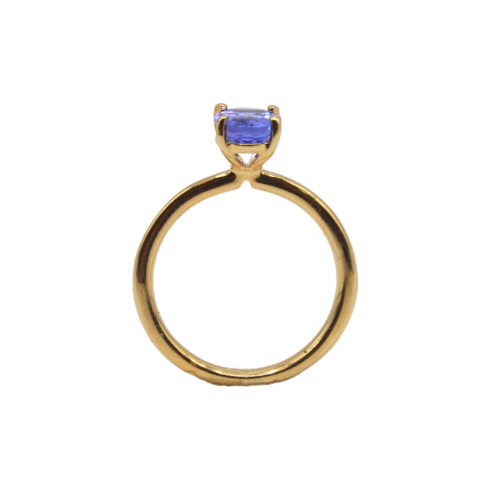 9ct Yellow Gold Oval Cut Tanzanite Ring