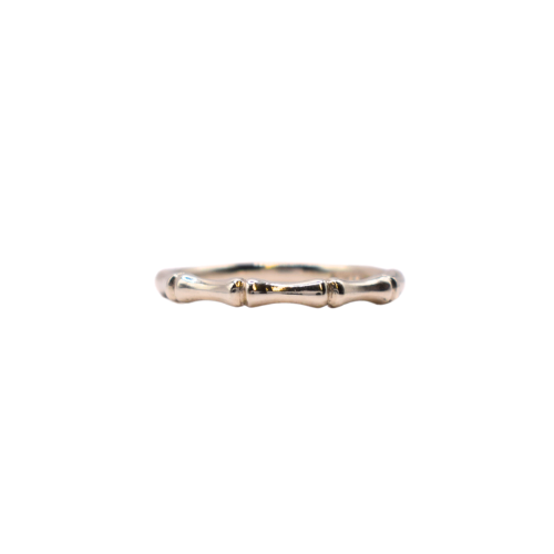 Bamboo Ring In 9ct White Gold