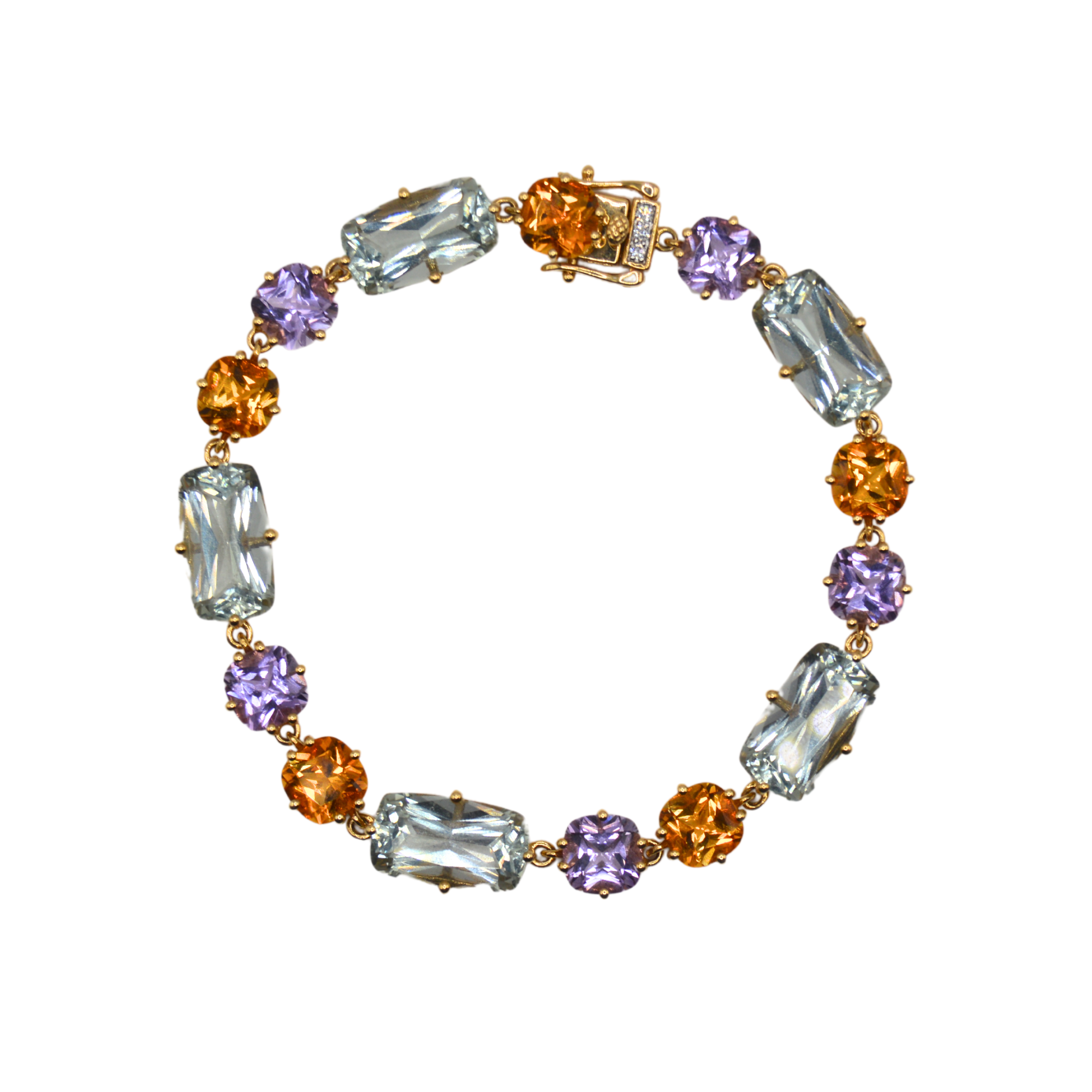 18ct Yellow Gold Multi Gemstone Bracelet