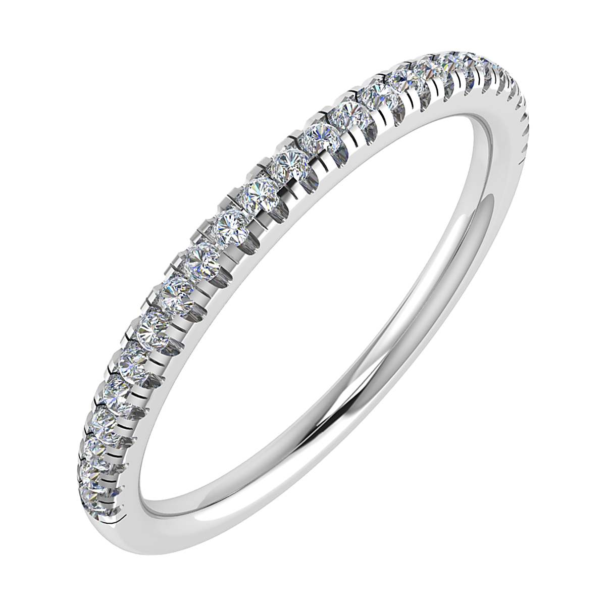 Platinum Claw Set Diamond Wedding Bands