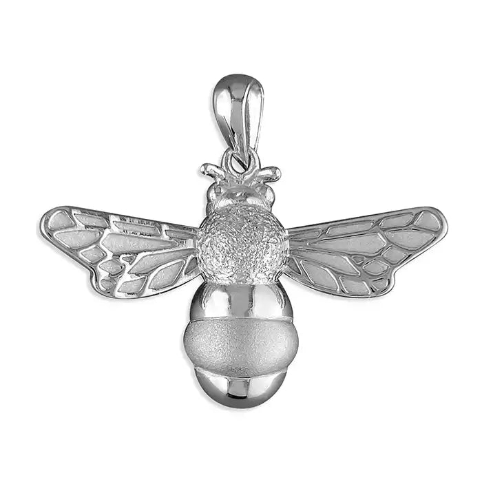 Bumble Bee Pendant In Silver