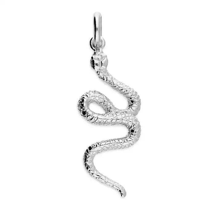 Snake Pendant In Silver