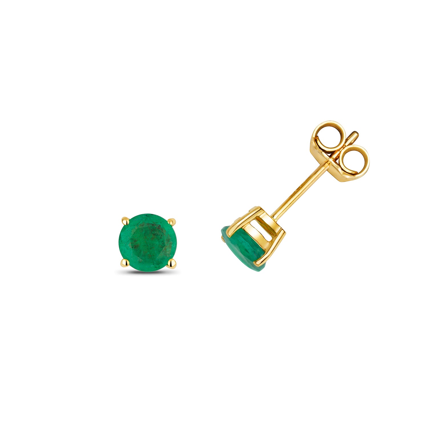 9ct Gold Round Gemstone stud Earrings- Pick Your Gemstone