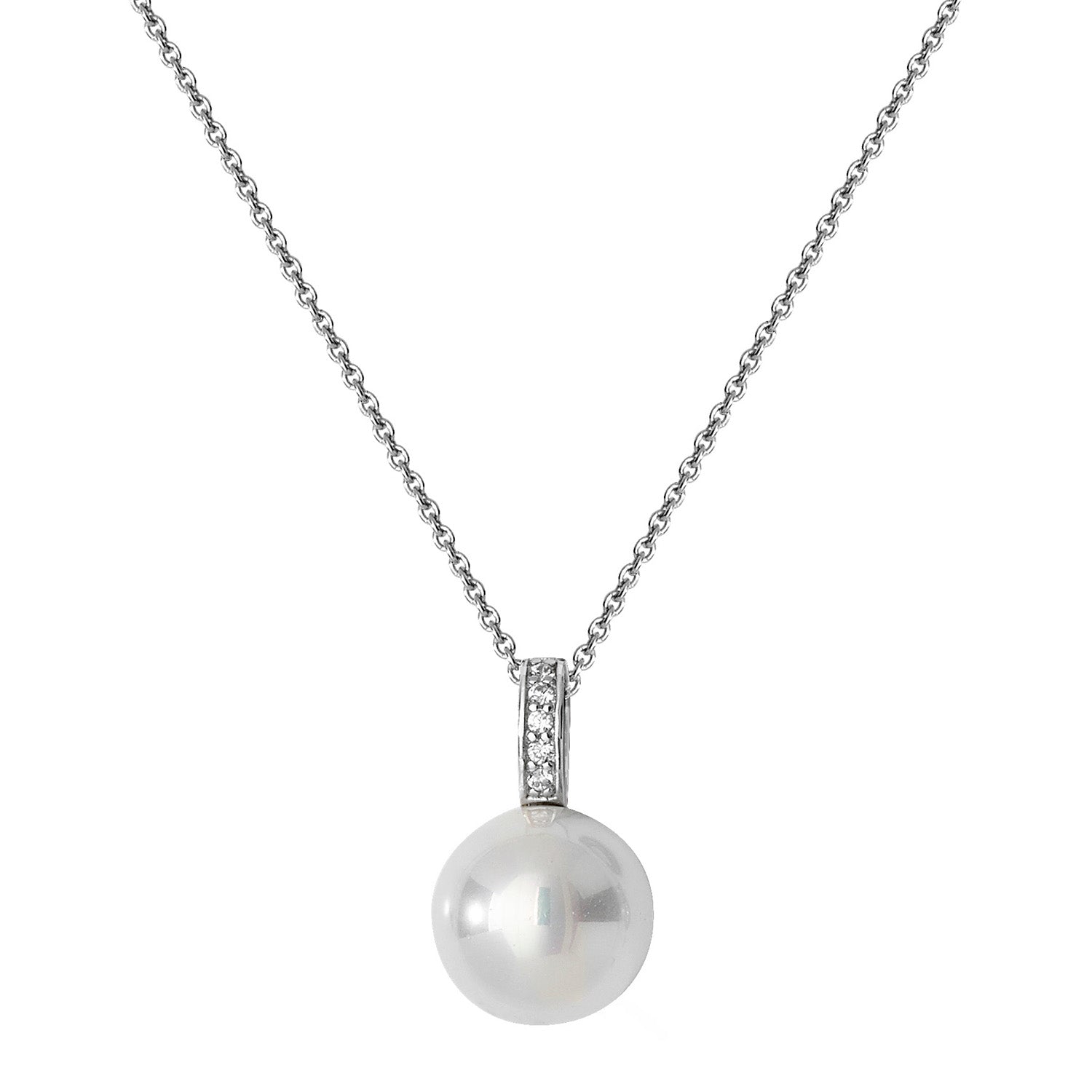 Pearl And Cubic Zirconia Necklace