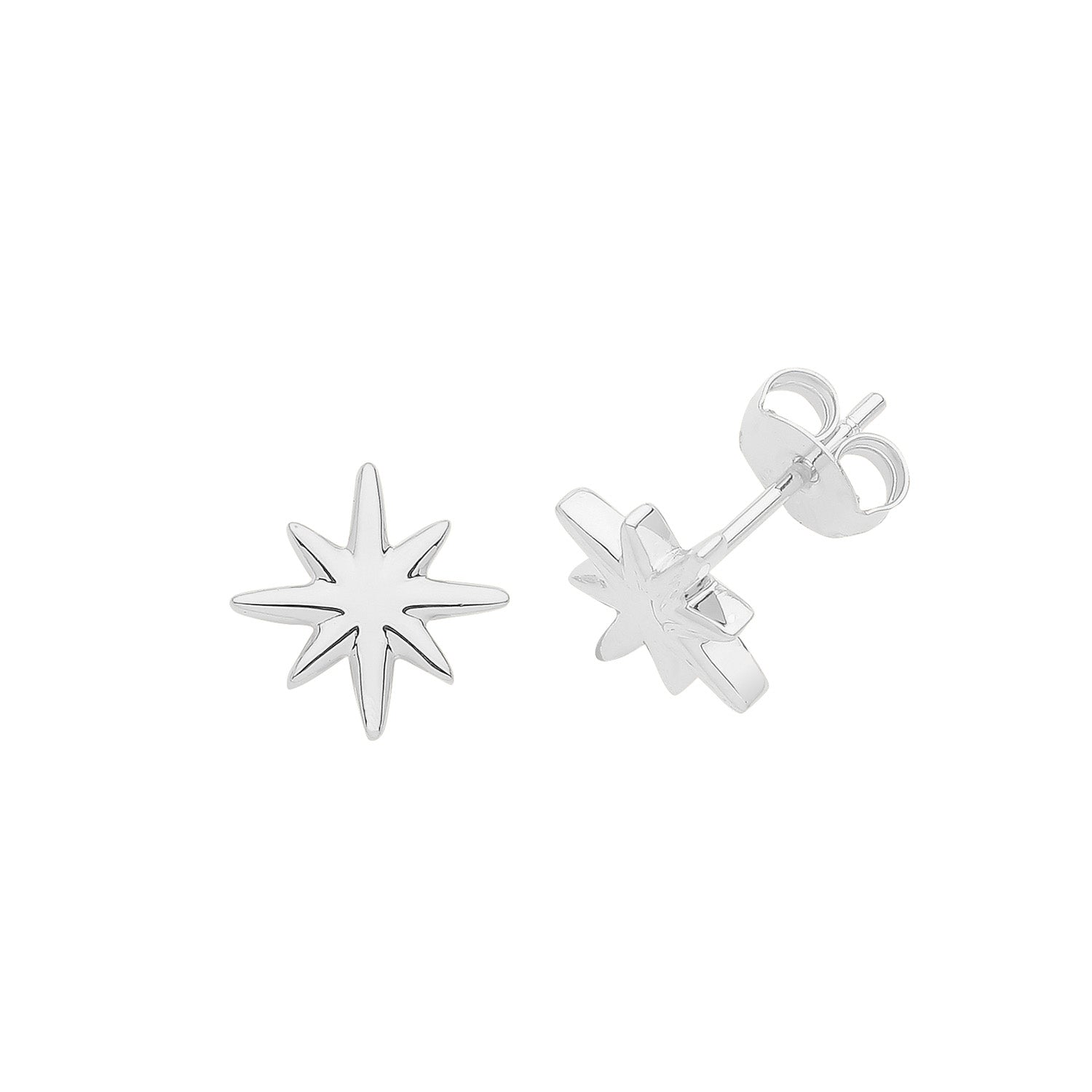 Starburst Studs In Silver