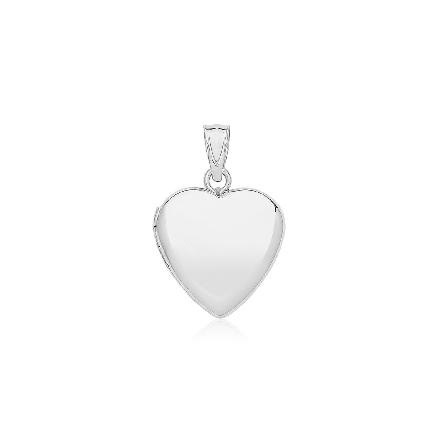 Plain Heart Locket In Silver