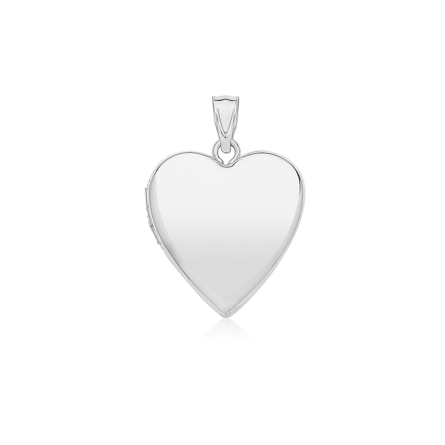 Plain Heart Locket In Silver