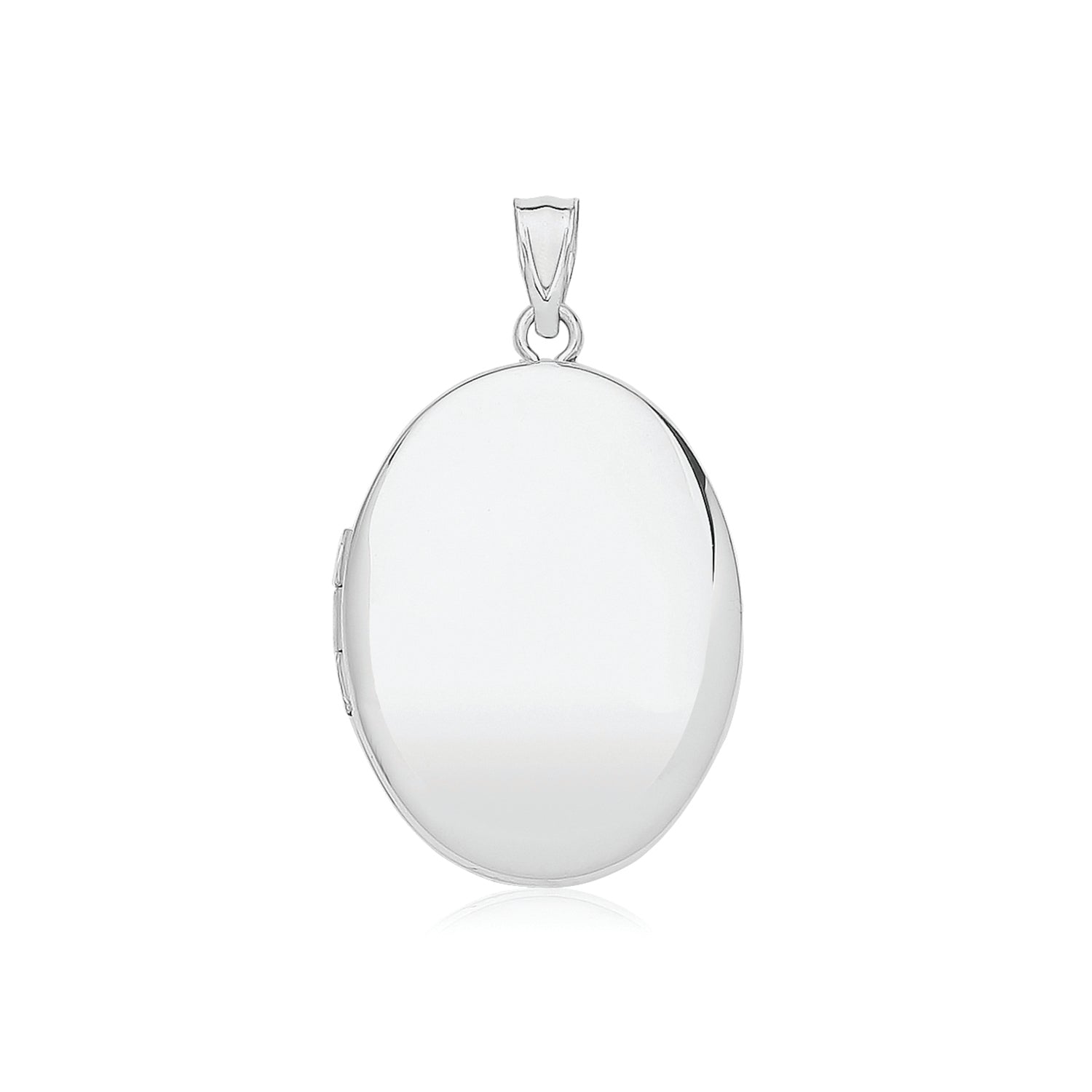 Plain Oval Locket In Silver