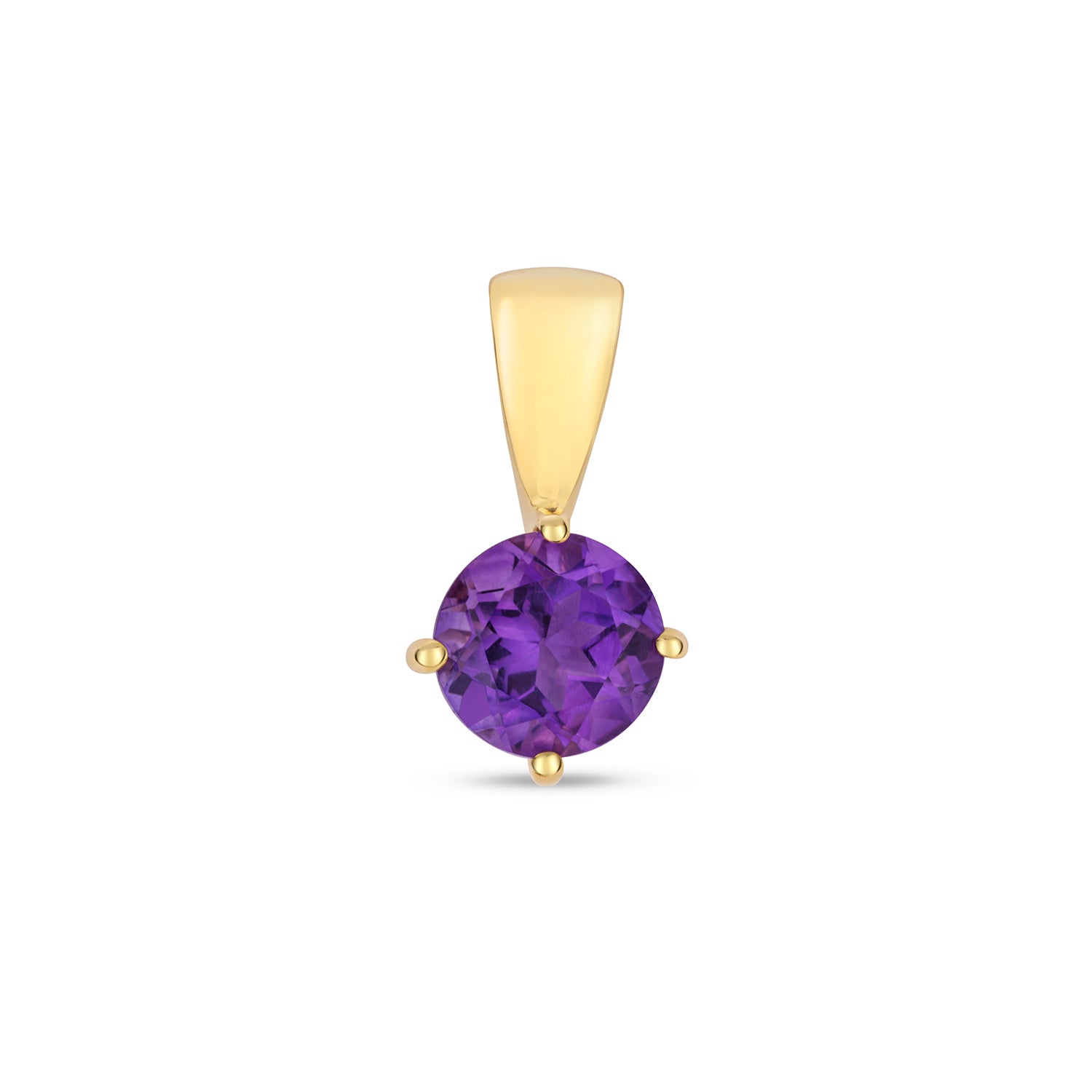 9ct Gold Round Gemstone Pendant - Pick Your Gemstone