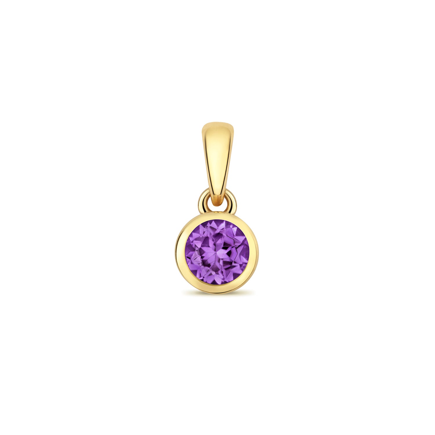 9ct Gold Round Gemstone Pendant - Pick Your Gemstone