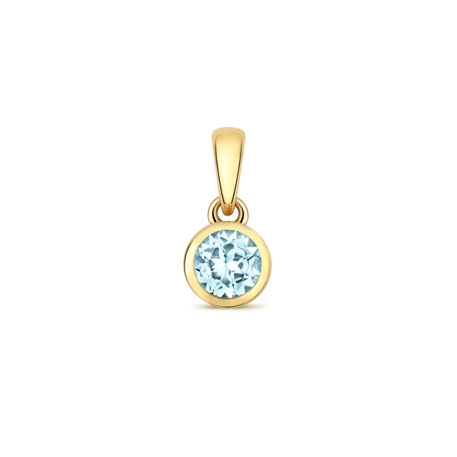 9ct Gold Round Gemstone Pendant - Pick Your Gemstone